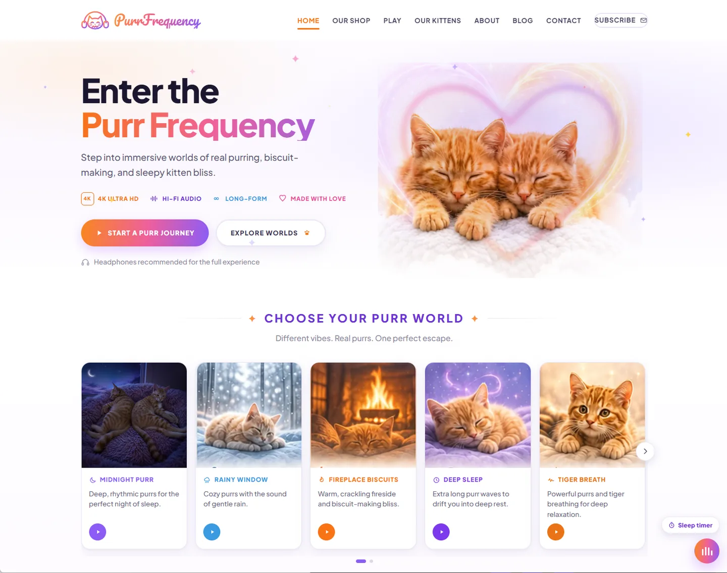 PurrFrequency website